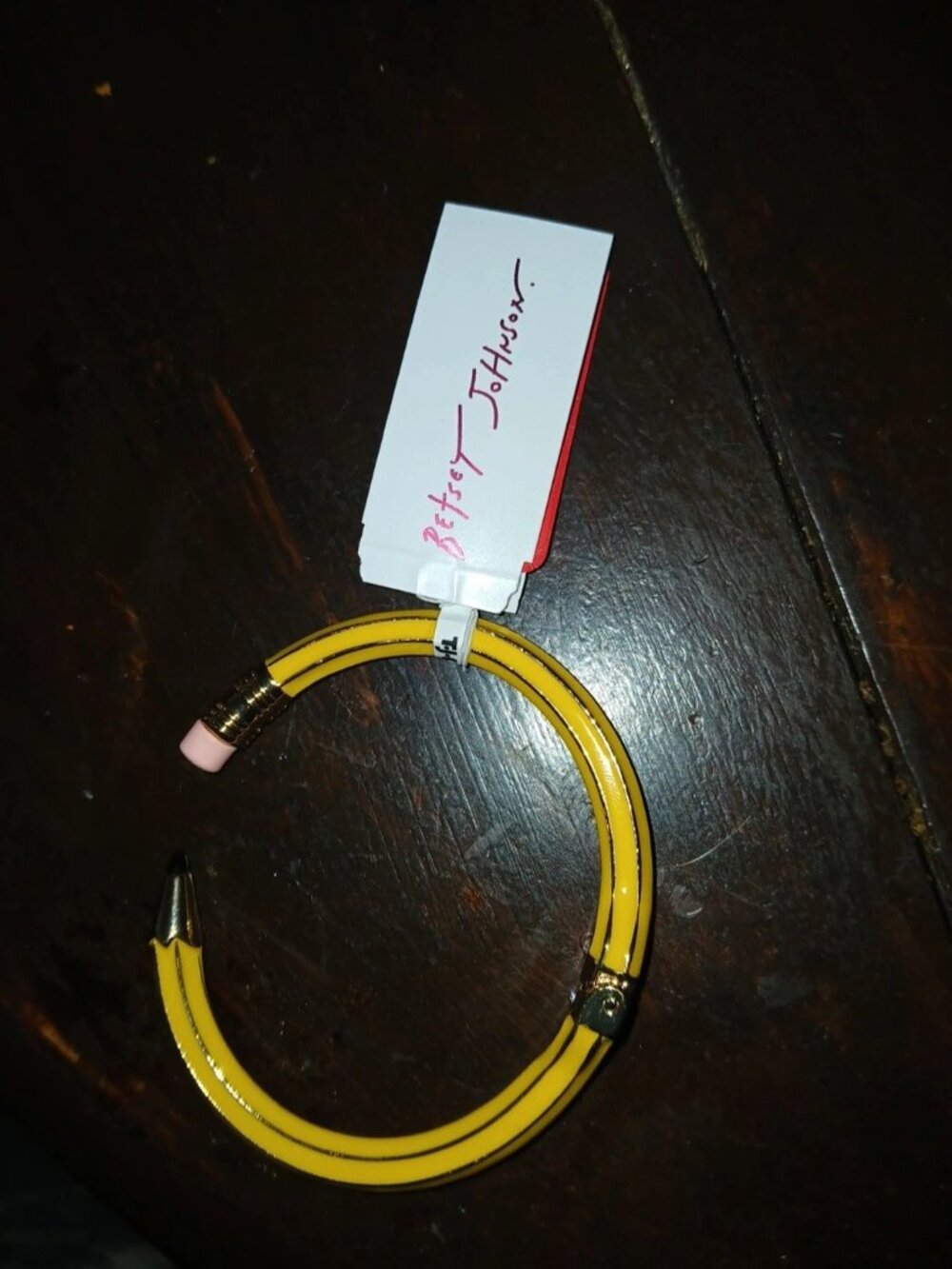 Betsey Johnson pencil bangle bracelet